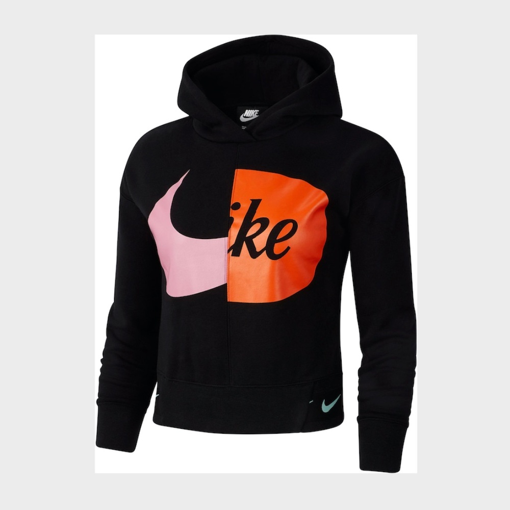 Nike Girls Big Kids' Sportswear Hoodie Black Size Medium (10-12)